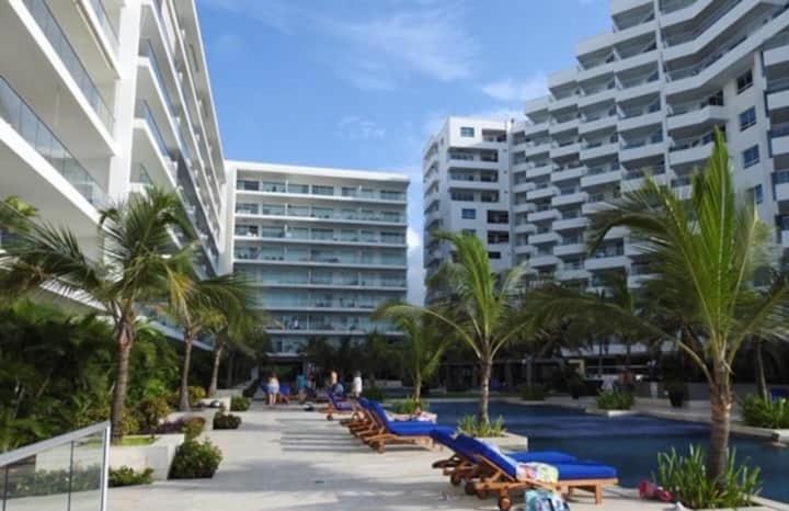 Hermoso Apartamento Con Todas Las Comodidades Acceso Directo A La Playa Morros Epic Sector La Boquilla Cumple Protocolos De Bioseguridad Cartagena  Exterior foto
