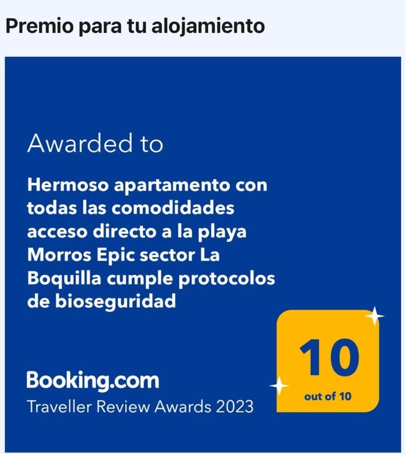 Hermoso Apartamento Con Todas Las Comodidades Acceso Directo A La Playa Morros Epic Sector La Boquilla Cumple Protocolos De Bioseguridad Cartagena  Exterior foto